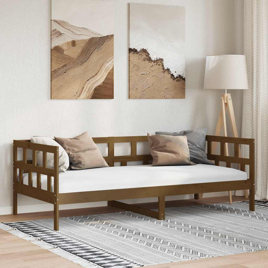 Day Bed | Honey brown | Solid pine wood | Standard |  Convertible