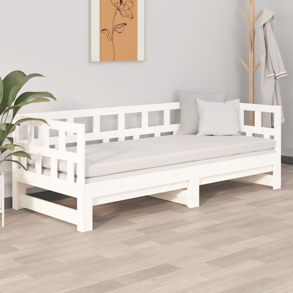 Day Bed | White | Solid pine wood | 2x