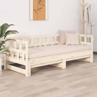 Pull-out Day Bed without Mattress Solid Wood Pine 2x(80x200) cm