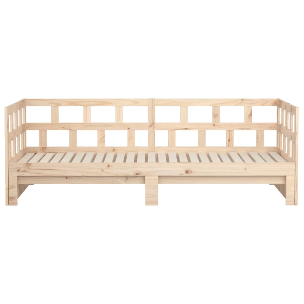 Pull-out Day Bed without Mattress Solid Wood Pine 2x(80x200) cm