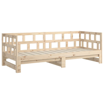 Pull-out Day Bed without Mattress Solid Wood Pine 2x(80x200) cm
