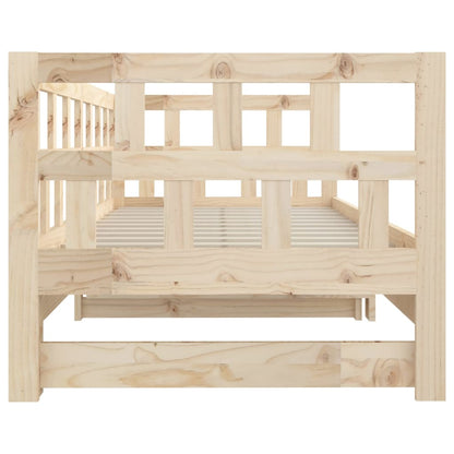 Pull-out Day Bed without Mattress Solid Wood Pine 2x(80x200) cm