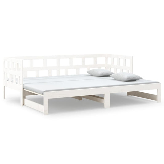 Pull-out Day Bed without Mattress White 2x(80x200) cm