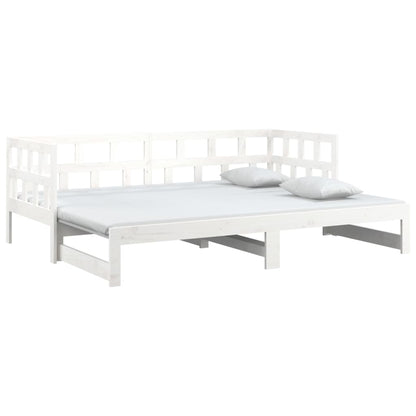 Pull-out Day Bed without Mattress White 2x(80x200) cm