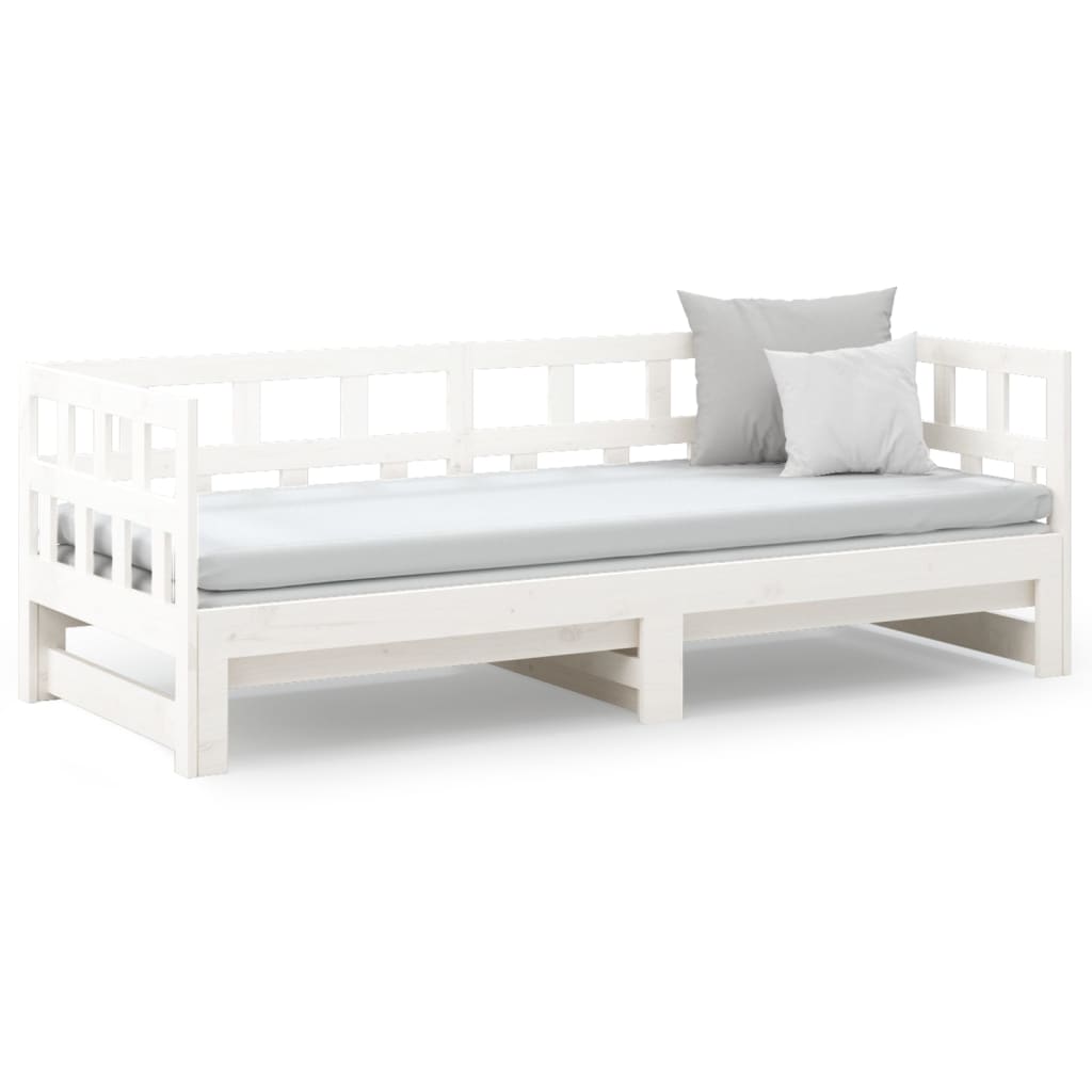 Pull-out Day Bed without Mattress White 2x(80x200) cm