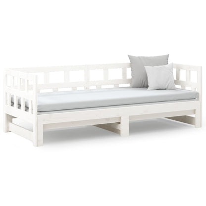 Pull-out Day Bed without Mattress White 2x(80x200) cm