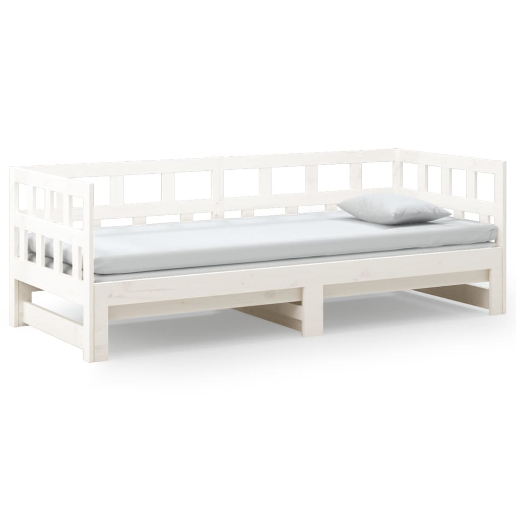 Pull-out Day Bed without Mattress White 2x(80x200) cm