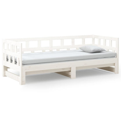 Pull-out Day Bed without Mattress White 2x(80x200) cm