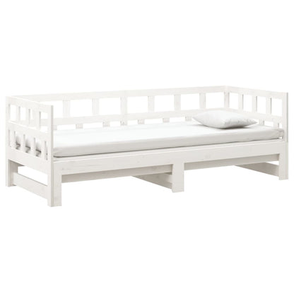 Pull-out Day Bed without Mattress White 2x(80x200) cm