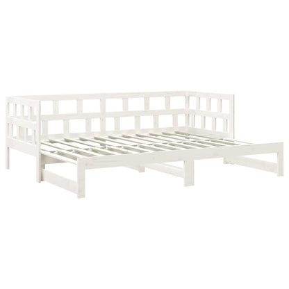 Pull-out Day Bed without Mattress White 2x(80x200) cm
