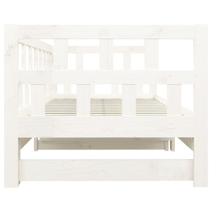Pull-out Day Bed without Mattress White 2x(80x200) cm