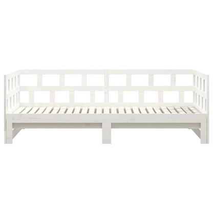 Pull-out Day Bed without Mattress White 2x(90x190) cm