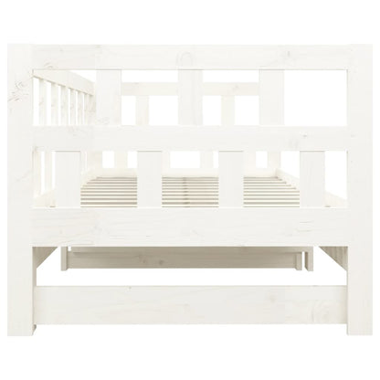 Pull-out Day Bed without Mattress White 2x(90x190) cm