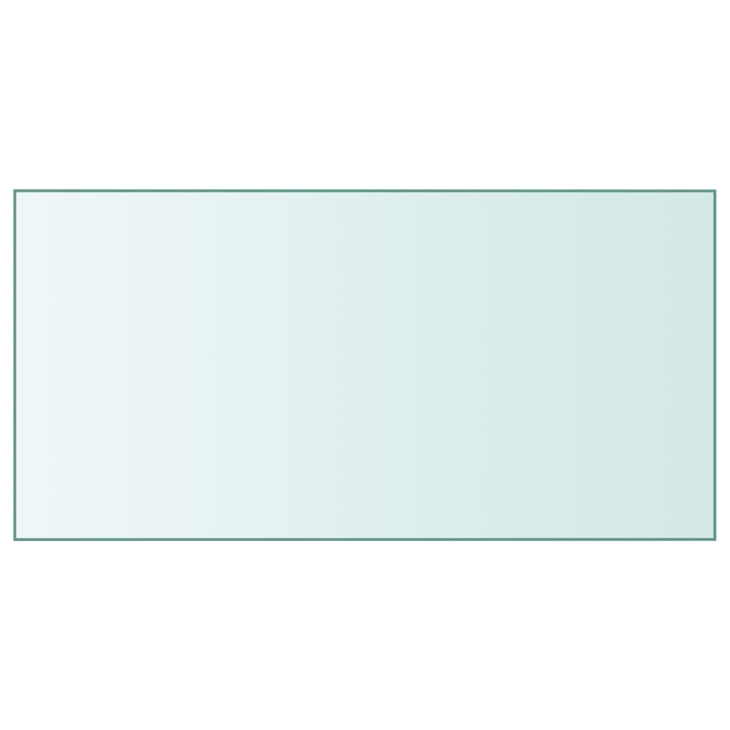 Table Top Transparent 50x100 cm Tempered Glass