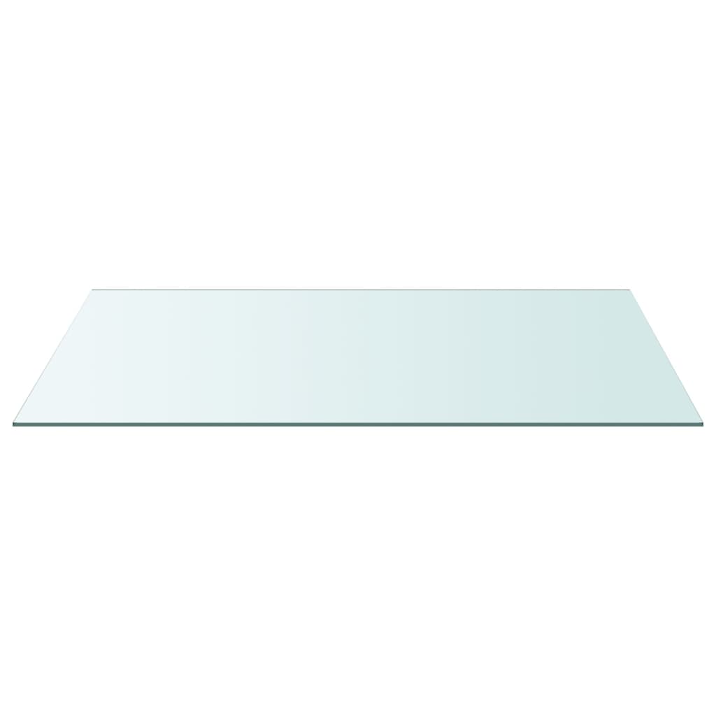 Table Top Transparent 50x100 cm Tempered Glass