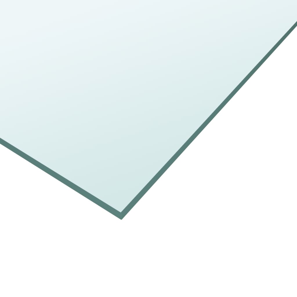 Table Top Transparent 50x100 cm Tempered Glass