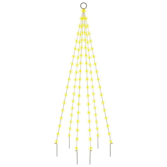 Christmas Tree on Flagpole Warm White 108 LEDs 180 cm