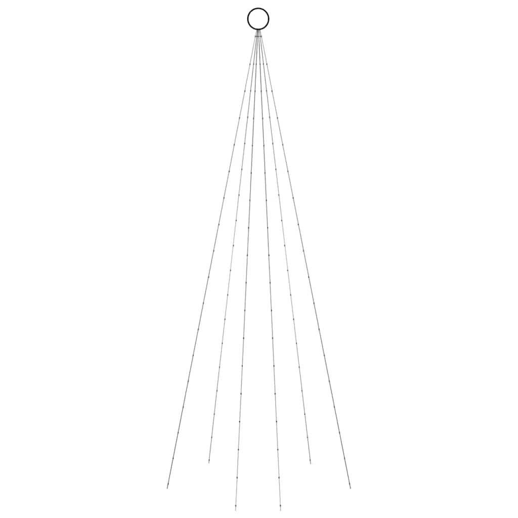 343519 vidaXL Christmas Tree on Flagpole Cold white 108 LEDs 180 cm