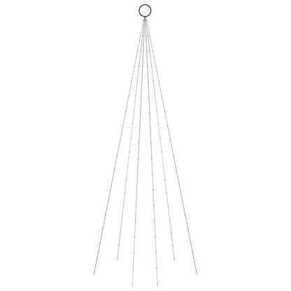 343519 vidaXL Christmas Tree on Flagpole Cold white 108 LEDs 180 cm