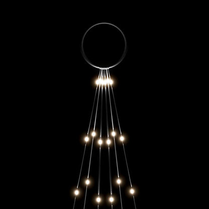 343519 vidaXL Christmas Tree on Flagpole Cold white 108 LEDs 180 cm