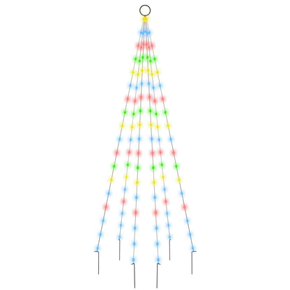 Christmas Tree on Flagpole Colourful 108 LEDs 180 cm