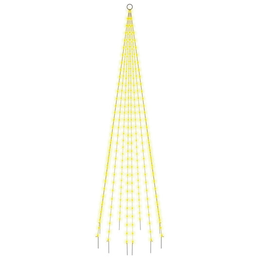 Christmas Tree on Flagpole Warm White 310 LEDs 300 cm
