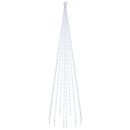 343523 vidaXL Christmas Tree on Flagpole Cold white 310 LEDs 300 cm