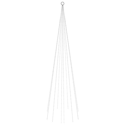 343523 vidaXL Christmas Tree on Flagpole Cold white 310 LEDs 300 cm