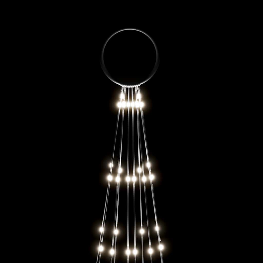 343523 vidaXL Christmas Tree on Flagpole Cold white 310 LEDs 300 cm