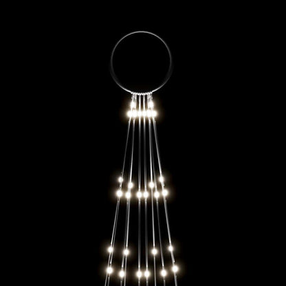 343523 vidaXL Christmas Tree on Flagpole Cold white 310 LEDs 300 cm