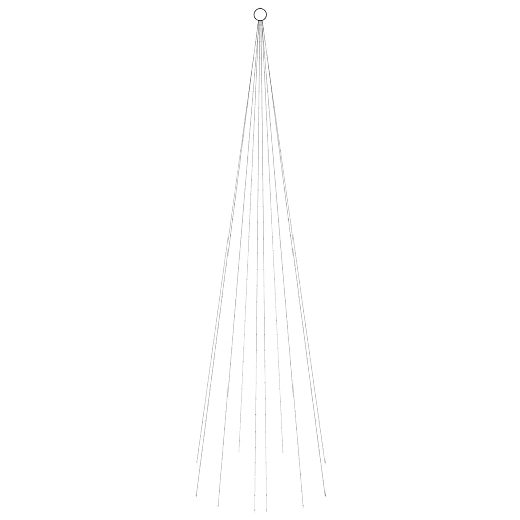343524 vidaXL Christmas Tree on Flagpole Blue 310 LEDs 300 cm