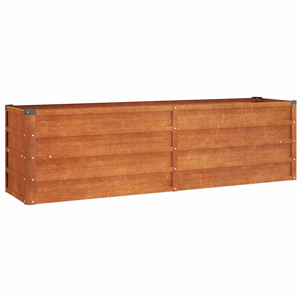 Garden Raised Bed | Rusty | Corten steel | Large | Decorative Inlays