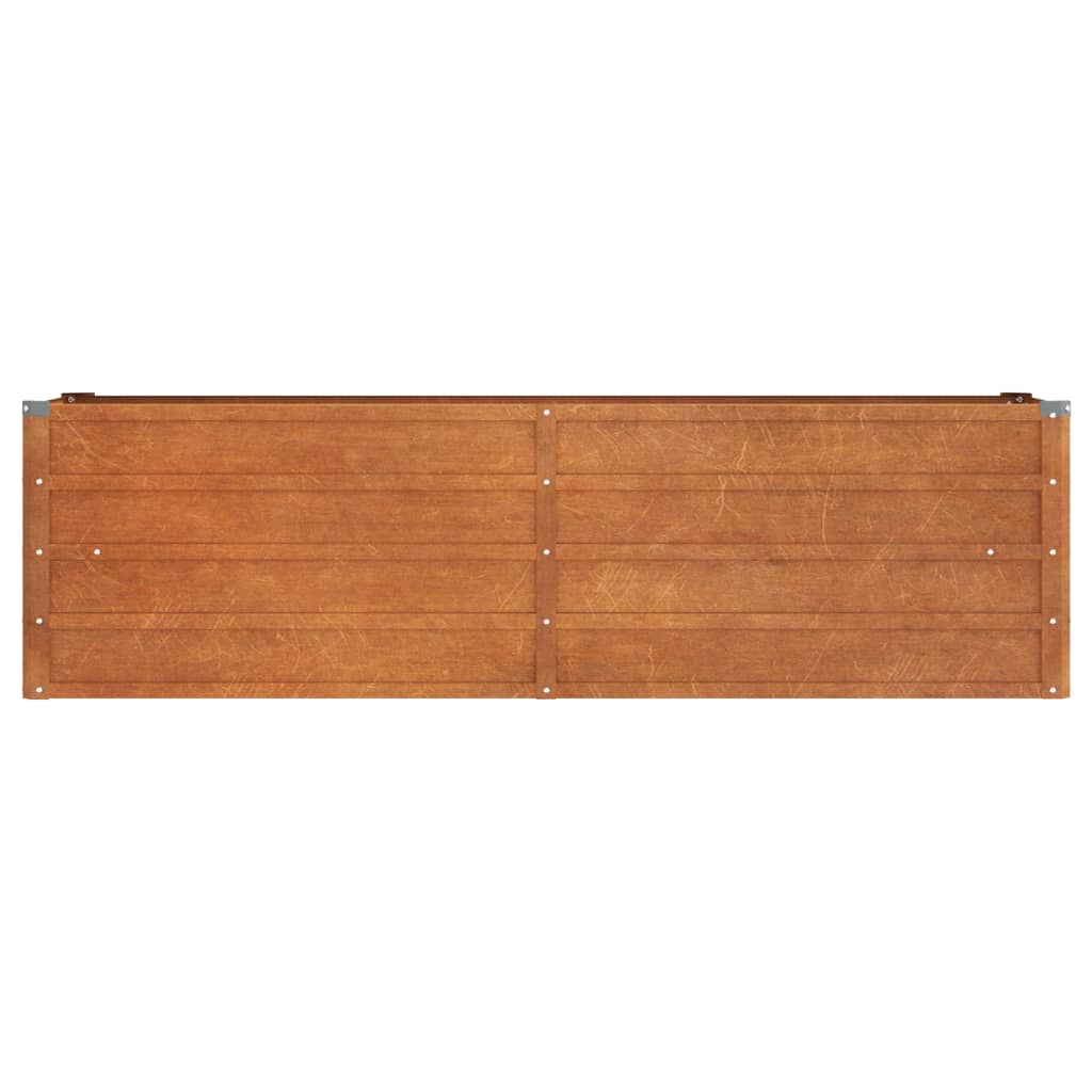 Garden Raised Bed | Rusty | Corten steel | Large | Decorative Inlays