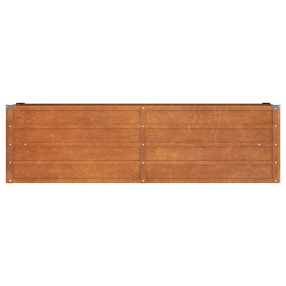 Garden Raised Bed | Rusty | Corten steel | Large | Decorative Inlays