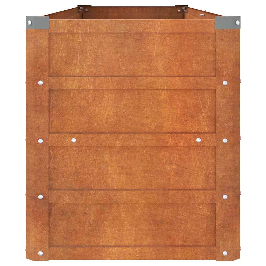 Garden Raised Bed | Rusty | Corten steel | Large | Decorative Inlays