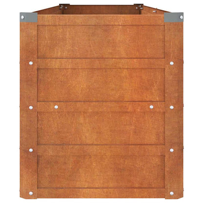 Garden Raised Bed | Rusty | Corten steel | Large | Decorative Inlays