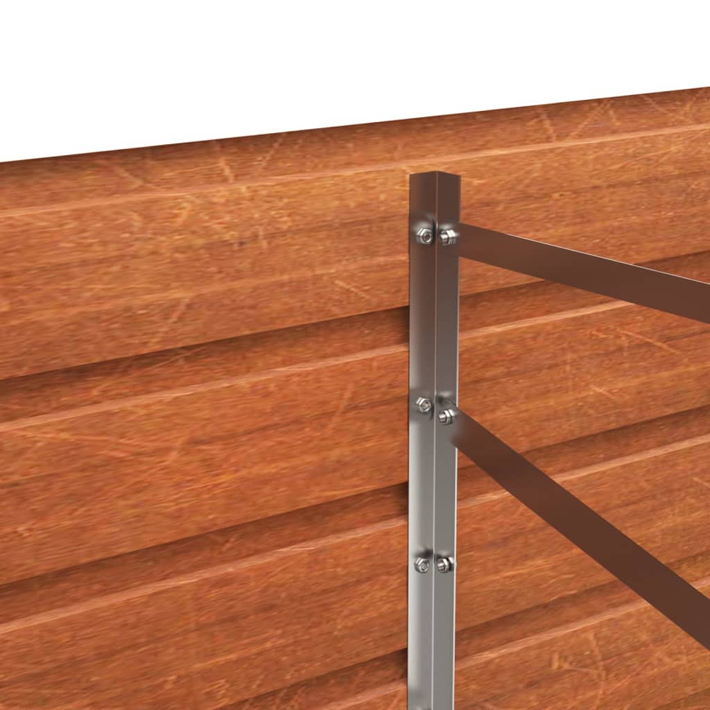 Garden Raised Bed | Rusty | Corten steel | Large | Decorative Inlays