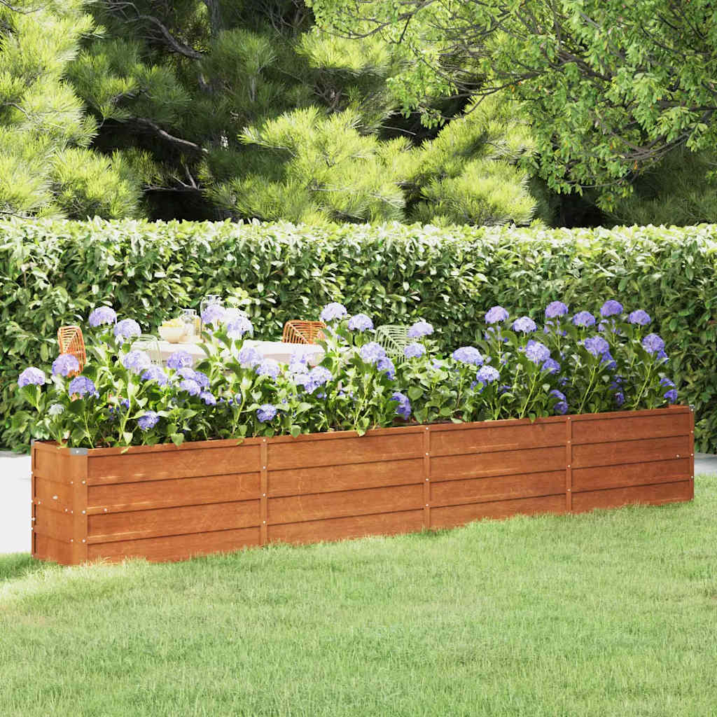Garden Raised Bed | Rusty | Corten steel | 320 x 40 x 45 cm | Durable