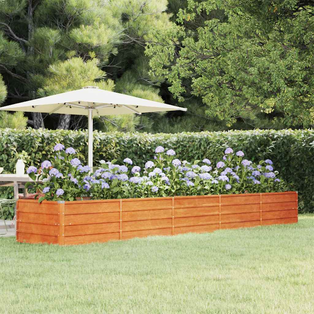 Garden Raised Bed | Rusty | Corten steel | 400 x 80 x 45 cm large