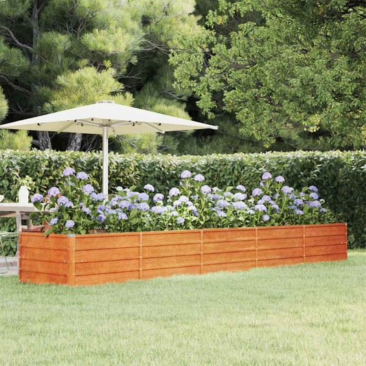Garden Raised Bed | Rusty | Corten steel | 400 x 80 x 45 cm large