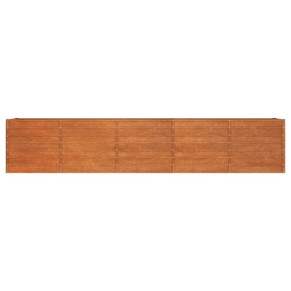 Garden Raised Bed Rusty 400x80x77 cm Corten Steel