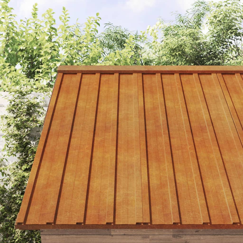 Roof Panels 12 pcs Rusty 60x44 cm Corten Steel
