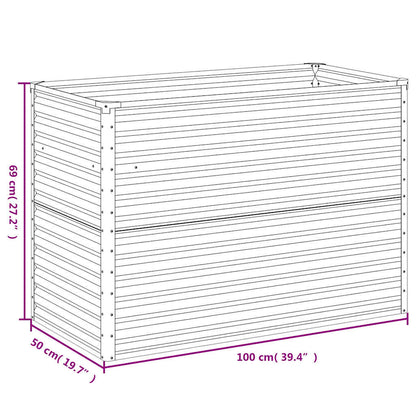 Garden Raised Bed 100 x 50 x 69 cm