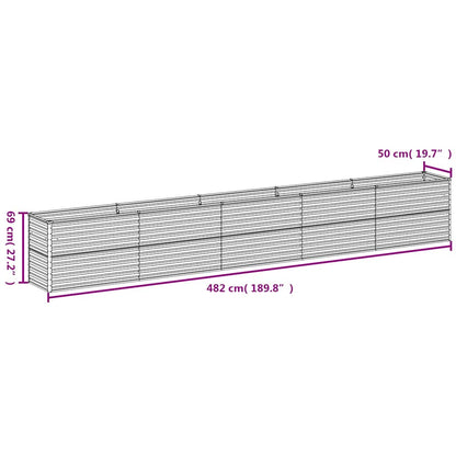 Garden Raised Bed 482x50x69 cm Corten Steel