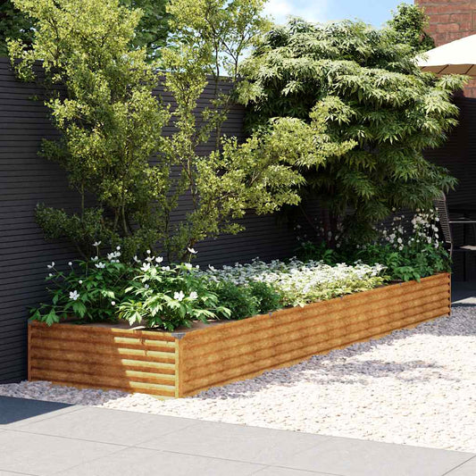 Garden Raised Bed 387x100x36 cm Corten Steel