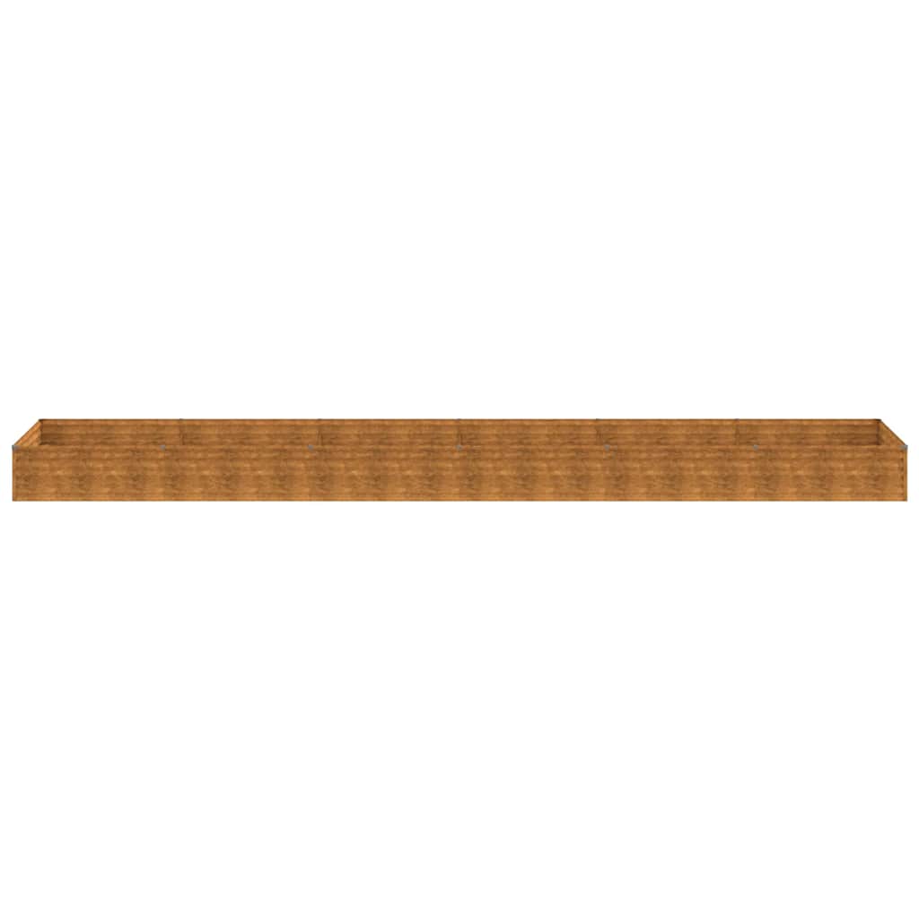 Garden Raised Bed 579x100x36 cm Corten Steel