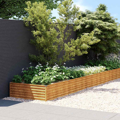 Garden Raised Bed 579x100x36 cm Corten Steel