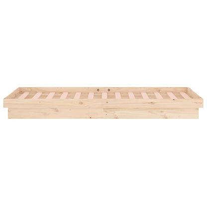 LED Bed Frame without Mattress 90x200 cm Solid Wood