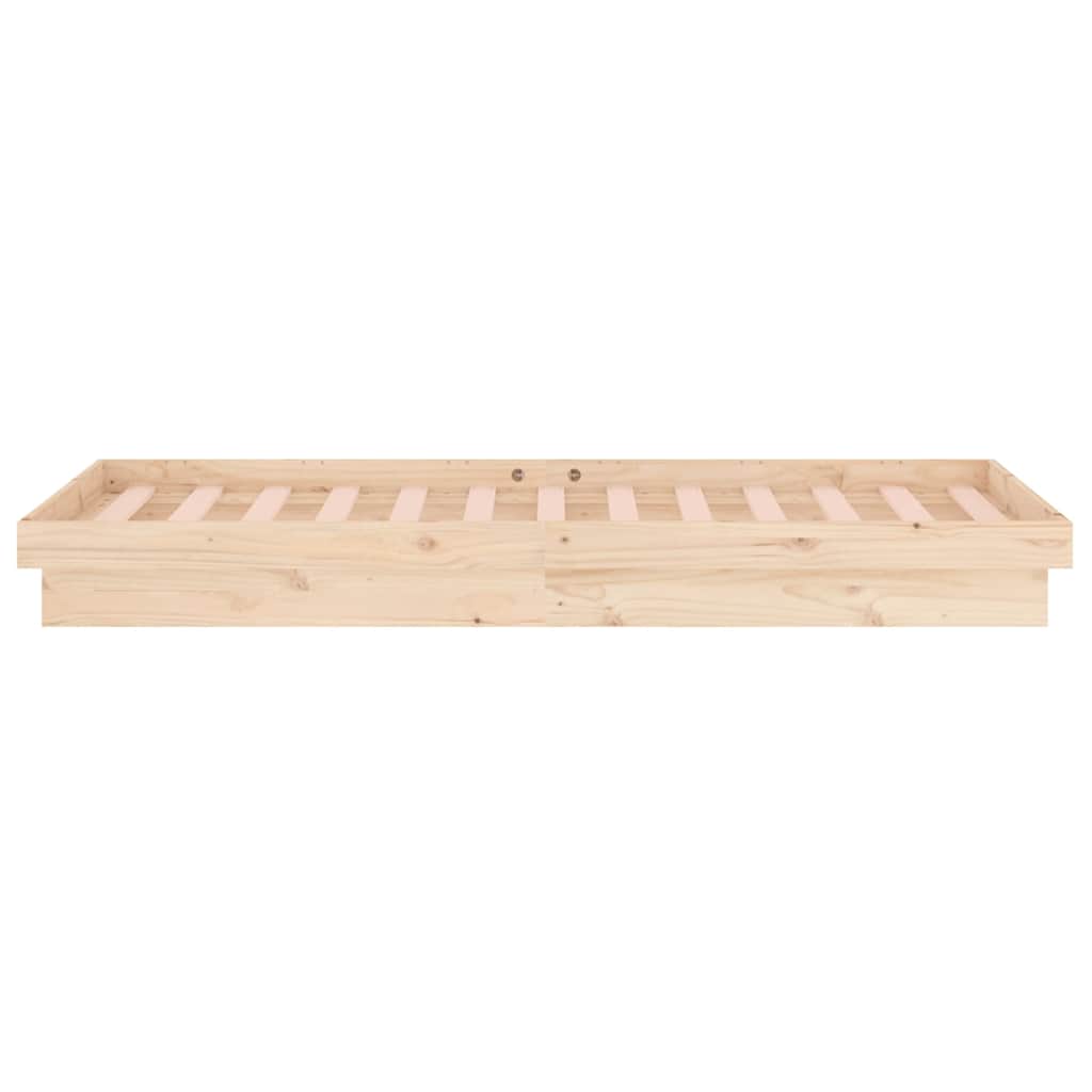 LED Bed Frame without Mattress 90x200 cm Solid Wood