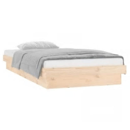 LED Bed Frame without Mattress 100x200 cm Solid Wood